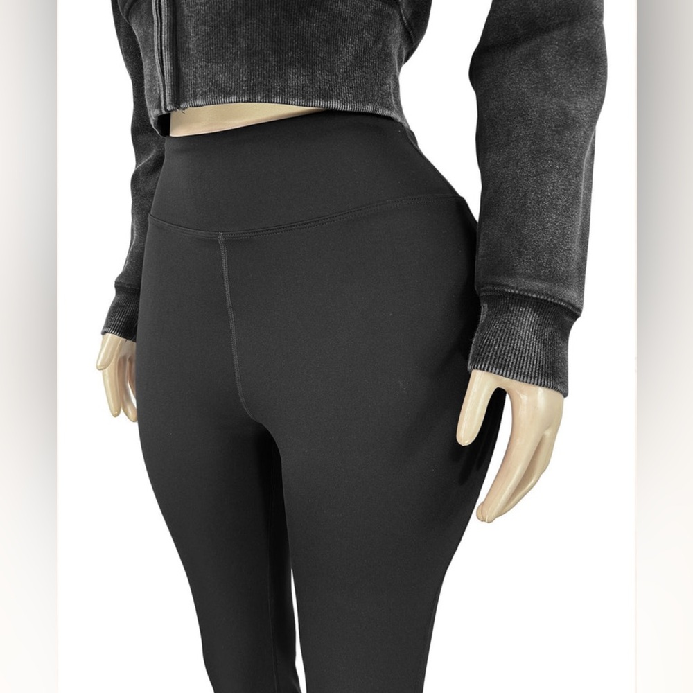 Crop hoodie set (Black) - Picture 3 of 7